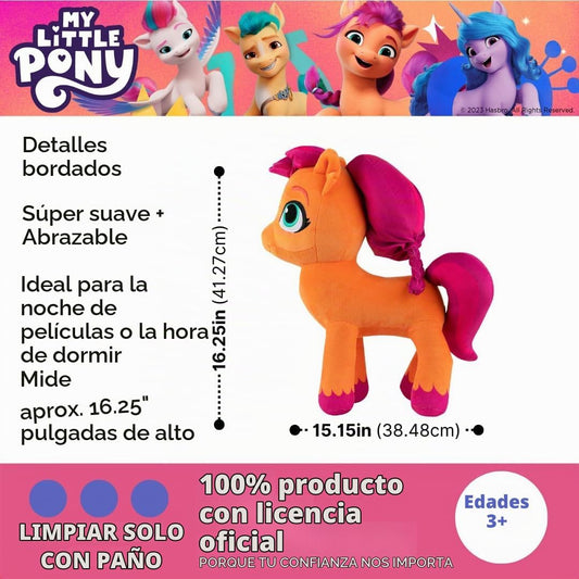 Almohada de peluche súper suave My Little Pony Sunny para niños, ta...