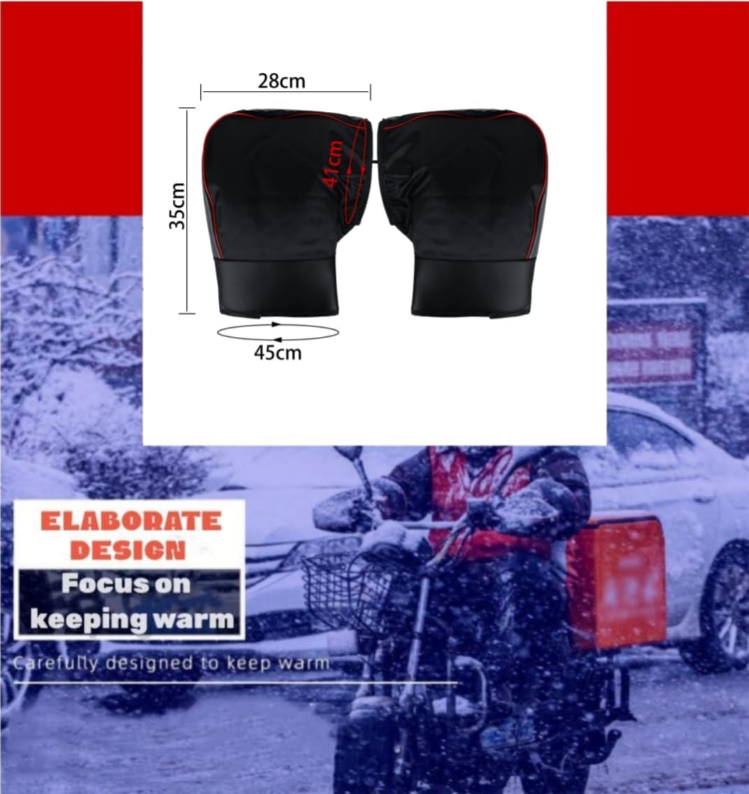 HKSICHENGKEJI Guantes de manillar de felpa para motocicleta, guante...