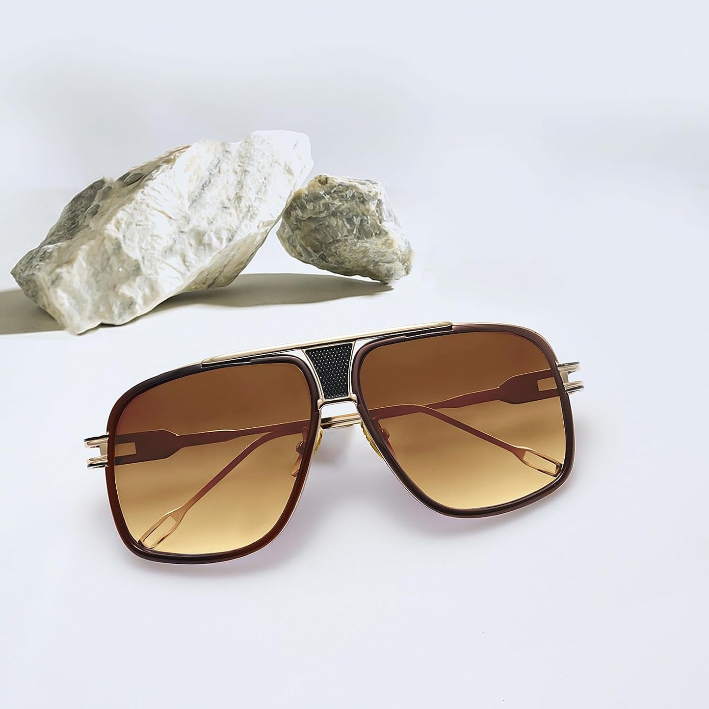 Tskestvy Gafas de sol de aviador de gran tamaño de los años 70 para...