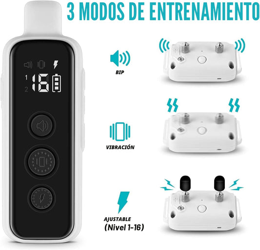 Bousnic Collar de choque para perros 2 perros, (8-120 libras), coll...