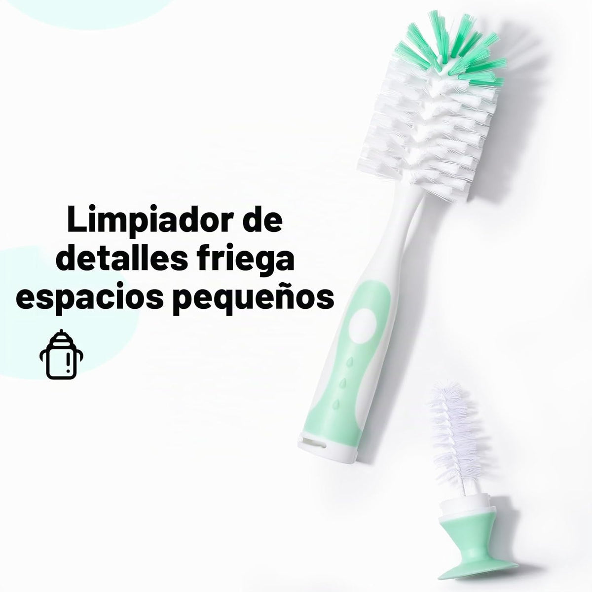 Gindasilva Juego de cepillos para biberones, base de succión y limp...