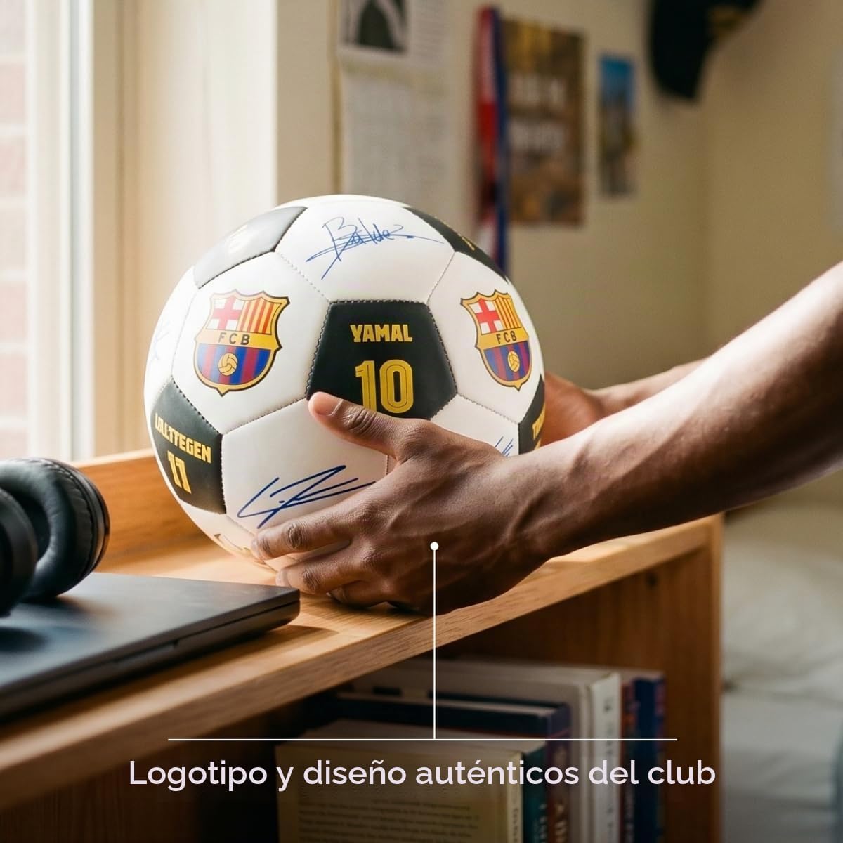 Maccabi Art Balón de fútbol con licencia oficial del FC Barcelona,...