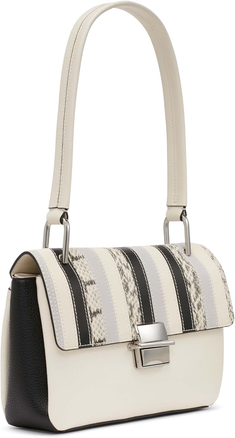 Calvin Klein Clove Bolso de hombro con solapa y triple compartiment...