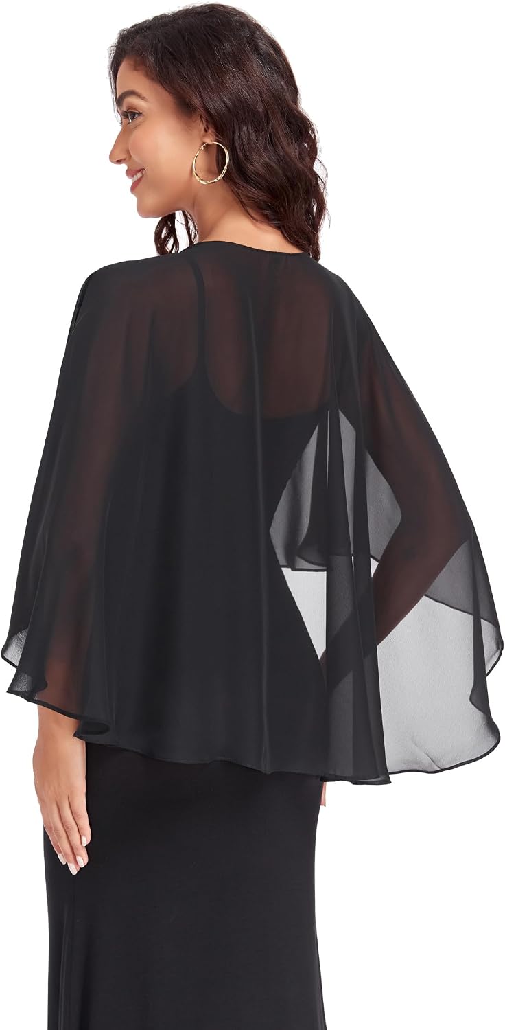 Pukguro Chales y abrigos transparentes para vestidos de noche Capas...