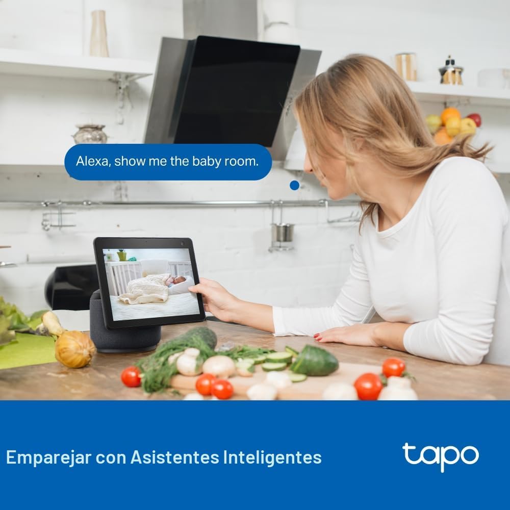 Tapo - Cámara de seguridad 2K 3MP con inclinación\/giro para interi...