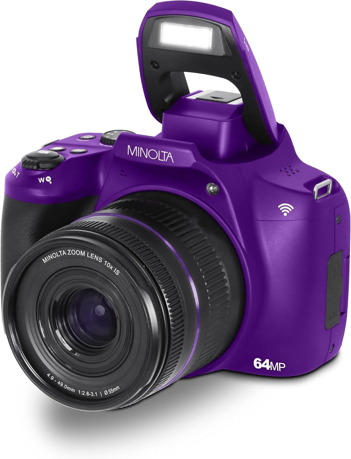 Minolta MNB10Z - Cámara puente 4K de 64 MP, zoom óptico 10X, LCD ab...