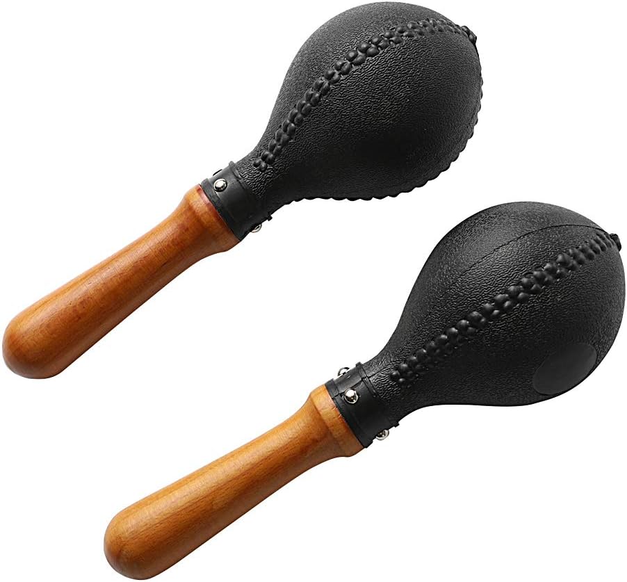 Maracas de percusión par de agitadores sonajeros martillo de arena...