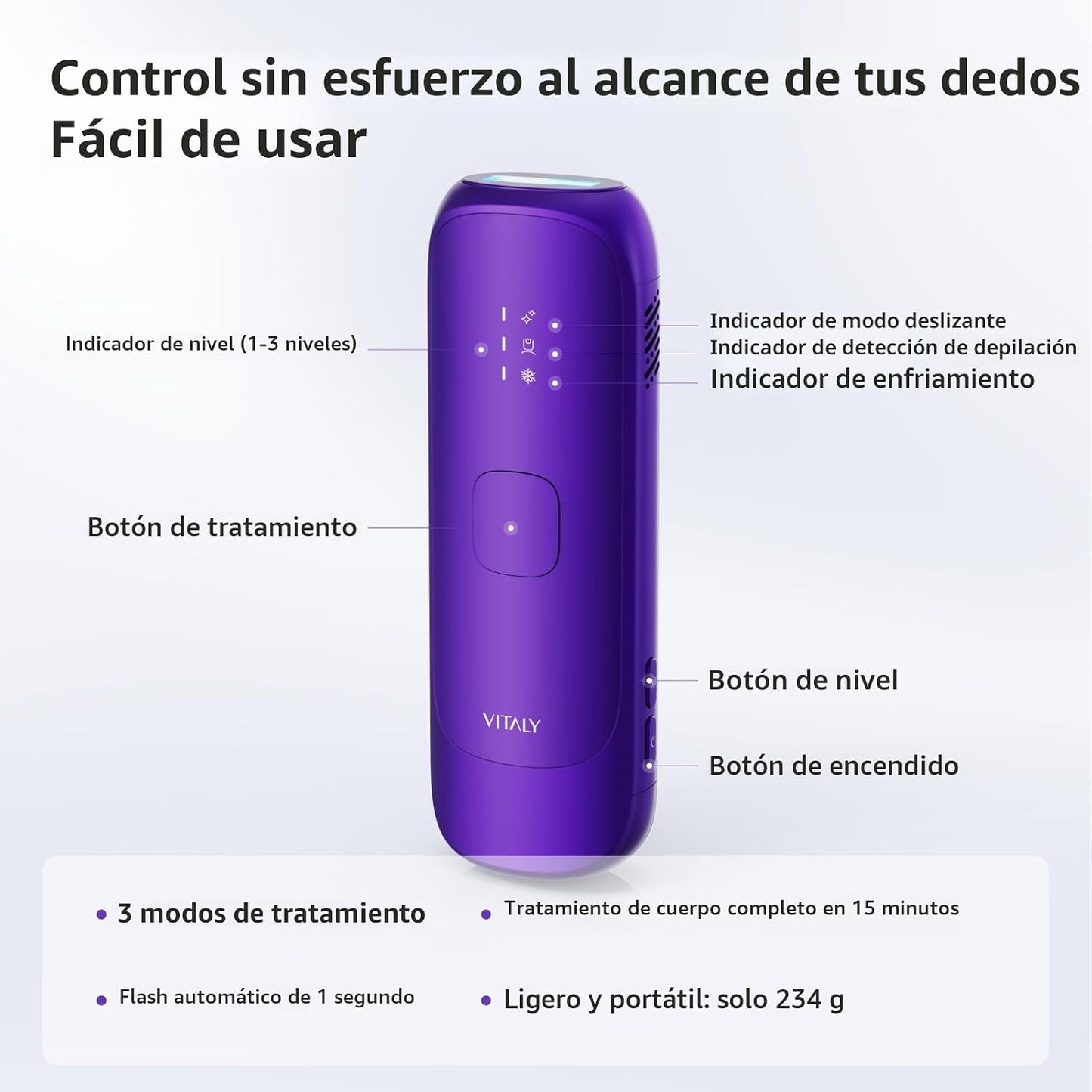 Dispositivo de depilación láser IPL para mujeres: depilación perman...