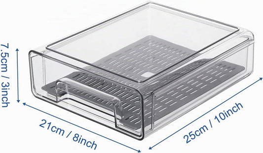 Bronkeeper Cajones organizadores de refrigerador transparentes extr...