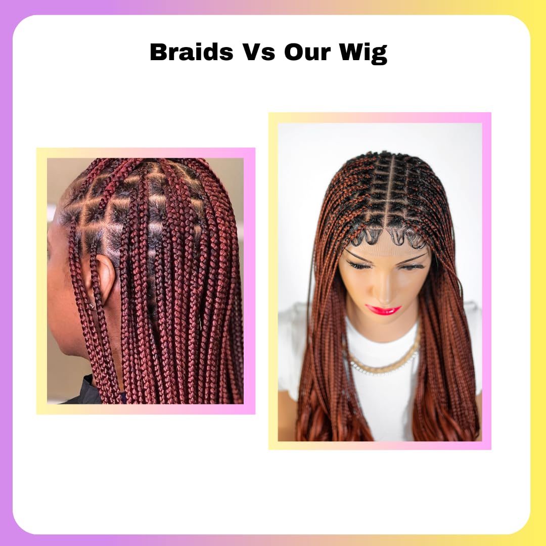 Wow Braids Peluca de Rizos Franceses Trenzados sin Nudos de Encaje...