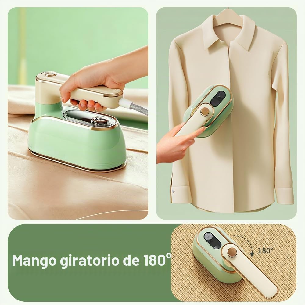 Plancha vaporera de viaje para ropa con un tanque de agua de 5.1 fl...