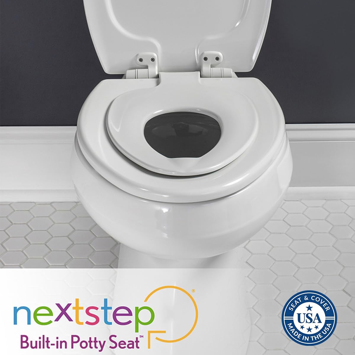 Mayfair NextStep2 - Asiento de inodoro con asiento de entrenamiento...