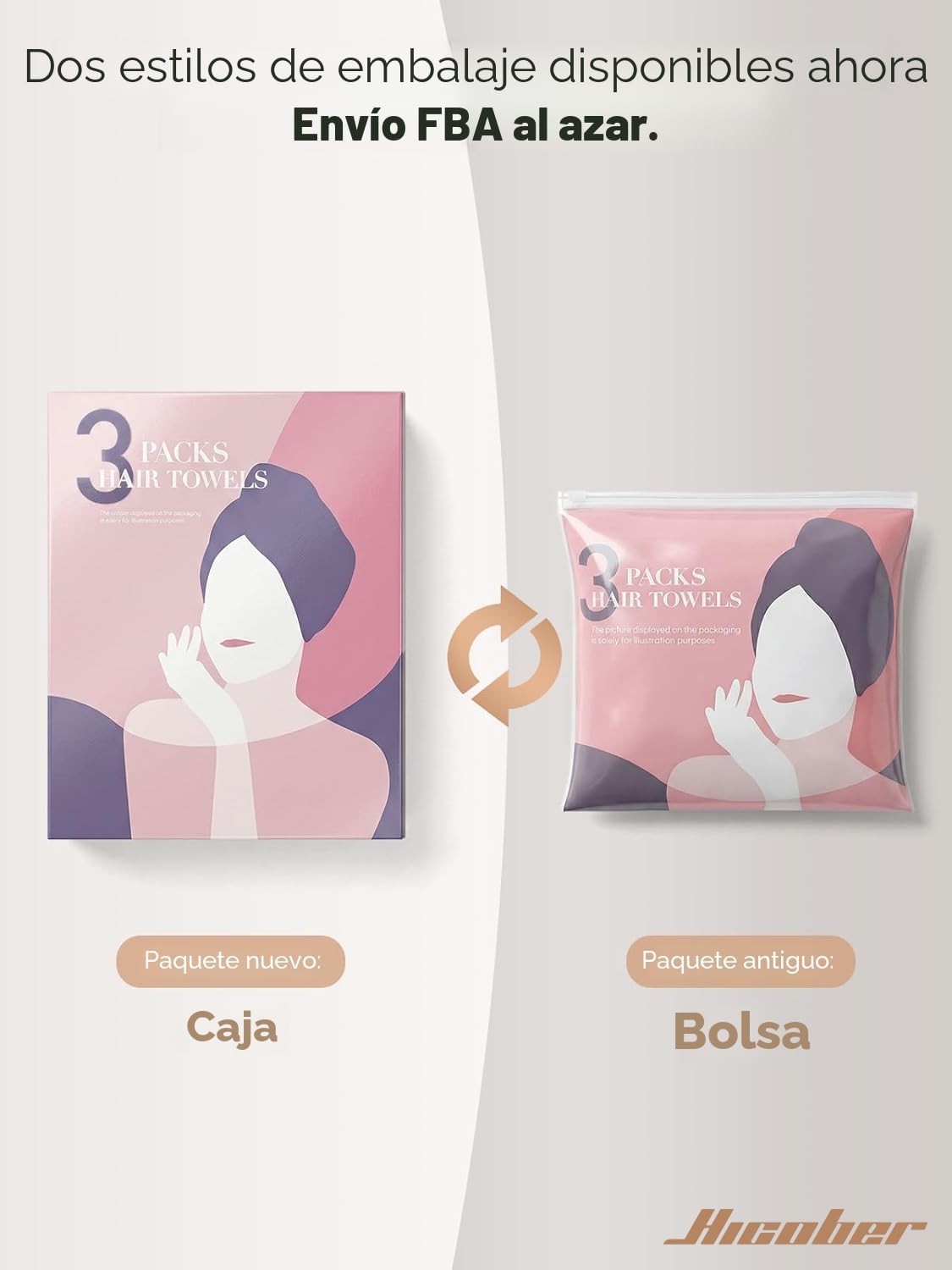 Hicober Toalla de microfibra para el cabello para mujer, morado, az...