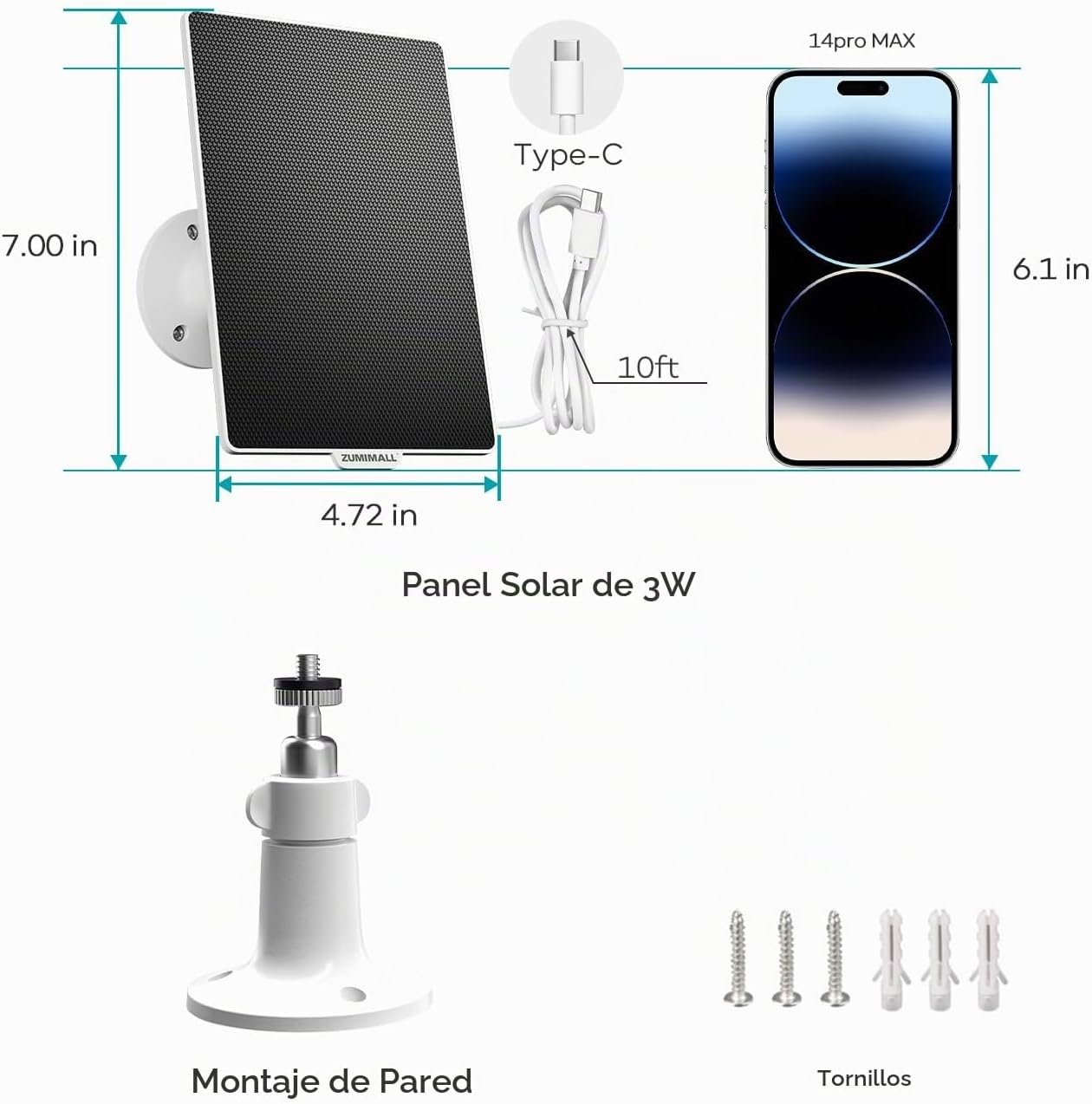 ZUMIMALL Cámaras de seguridad inalámbricas para exteriores, paquete...