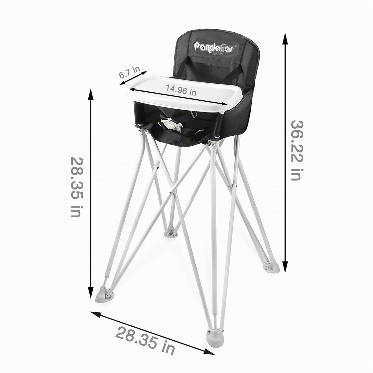 PandaEar Silla alta portátil para bebés y niños pequeños, silla alt...