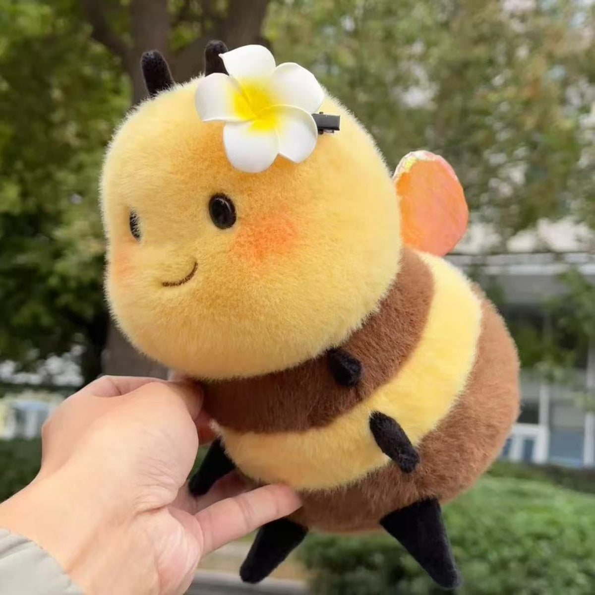 RHHSSE Peluche de abeja sonriente gordita, juguete de peluche suave...