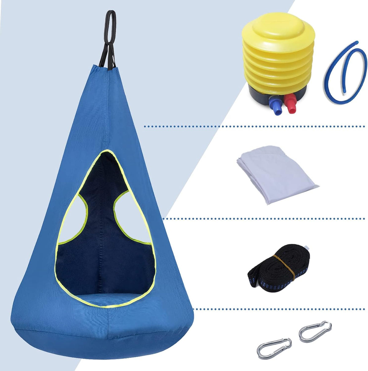 Silla Columpio Nido para Niños, Silla Hamaca Colgante Silla Columpi...