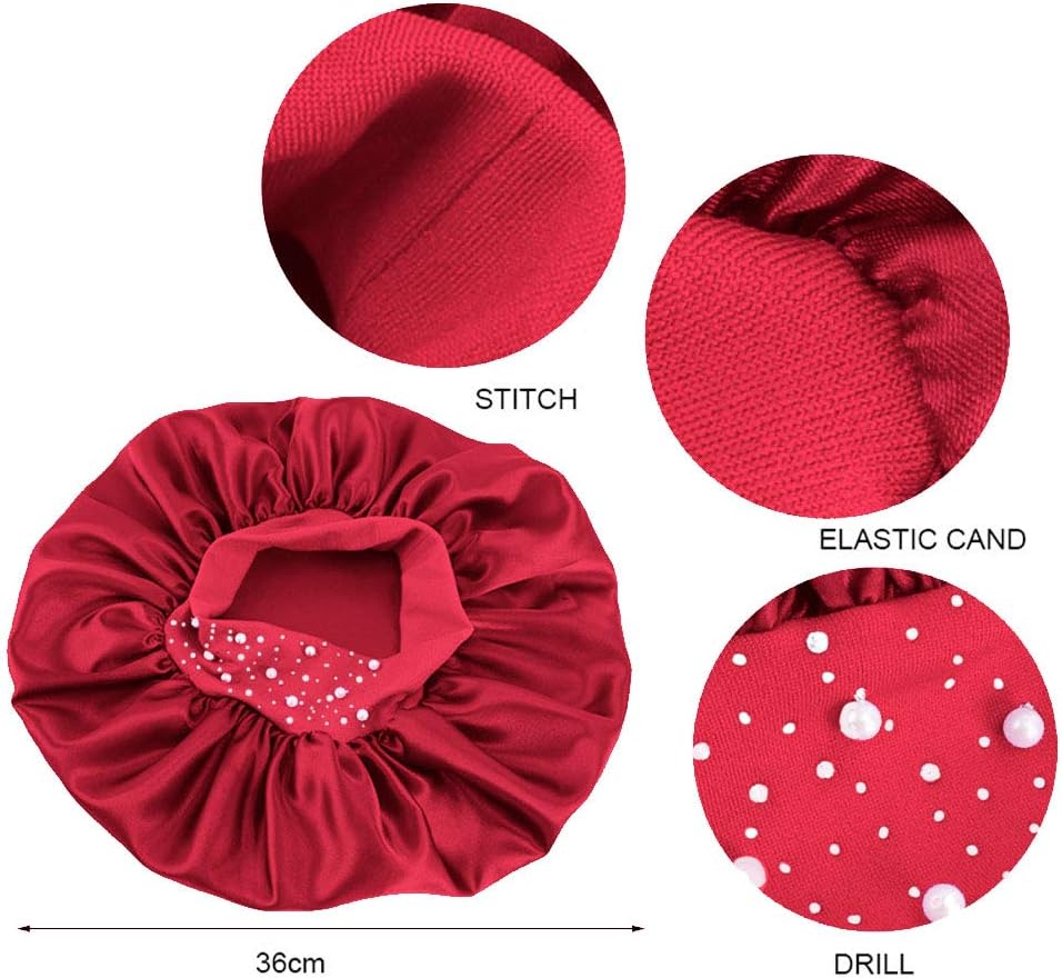 YeeMan Gorro de pelo con perlas brillantes y diamantes de imitación...