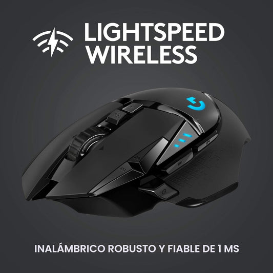 Logitech G Ratón inalámbrico para juegos 502 Lightspeed - Negro | R...