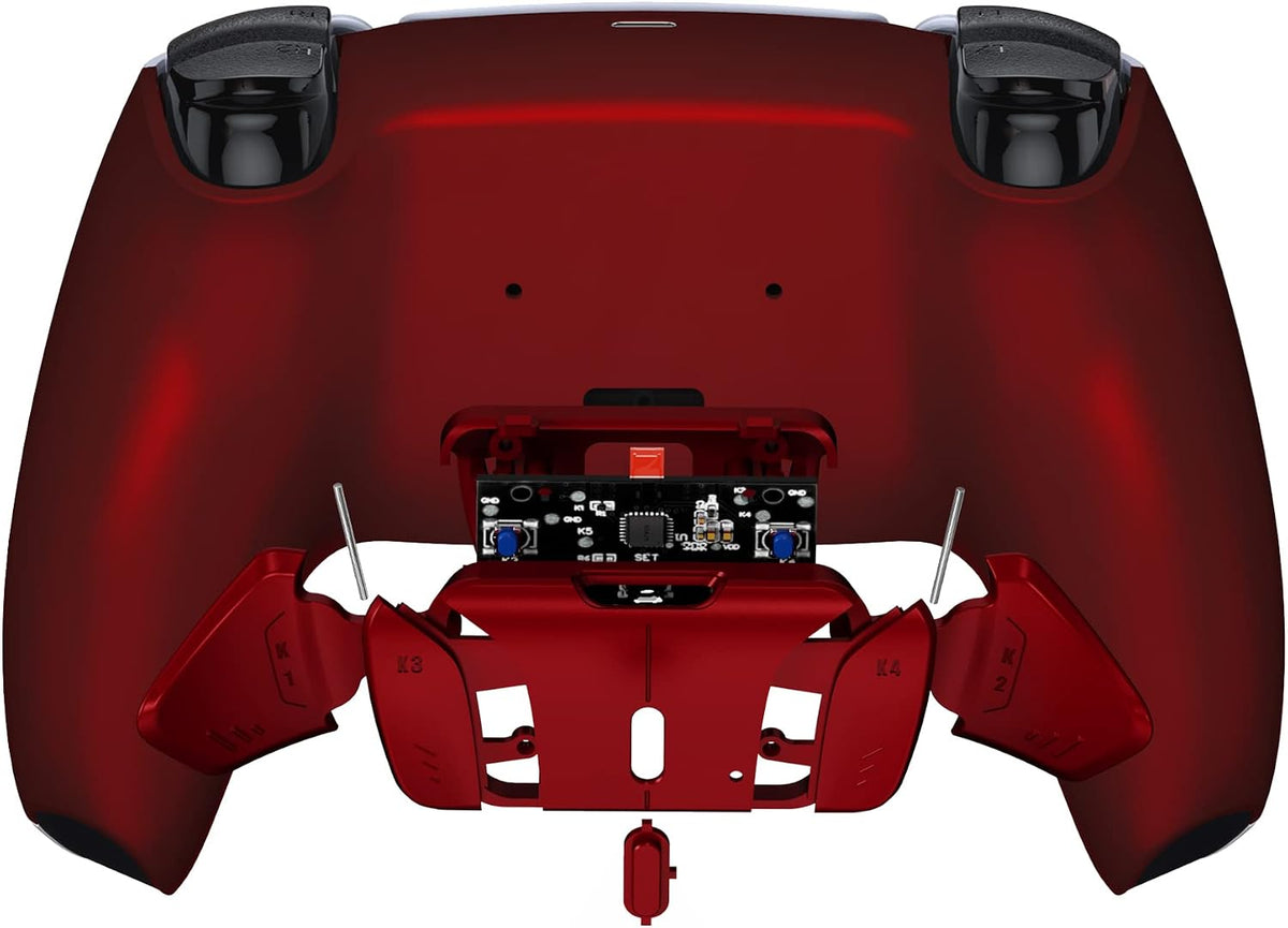 eXtremeRate Luna Rediseñado Rojo Escarlata Carcasa Frontal Touchpad...