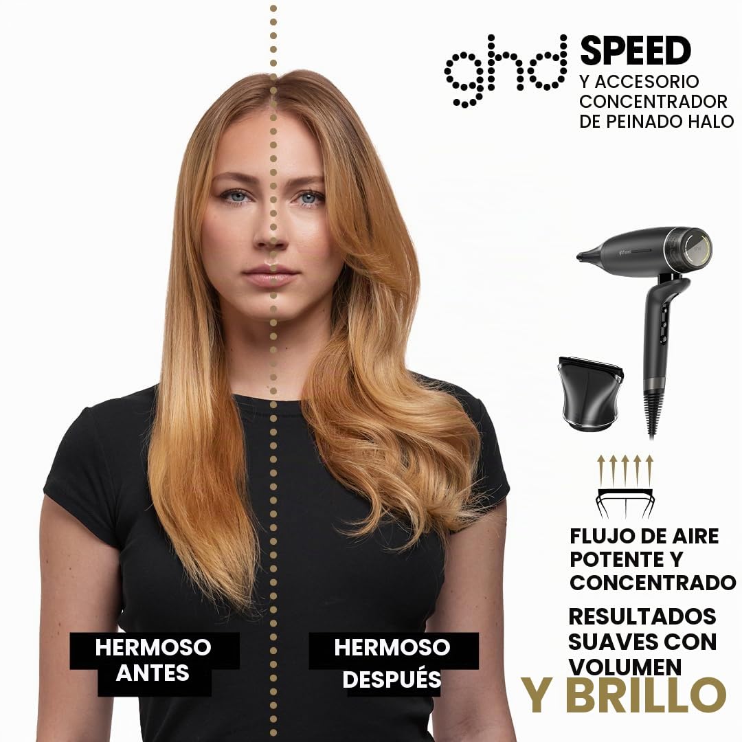 Secador de pelo ghd Speed Ionic: secado rápido, potente, con cont...