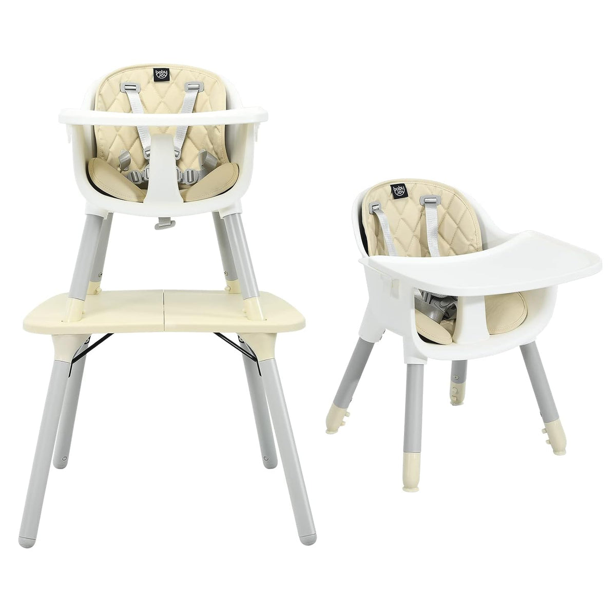 HONEY JOY Silla alta 5 en 1 convertible, silla alta para bebés y ni...