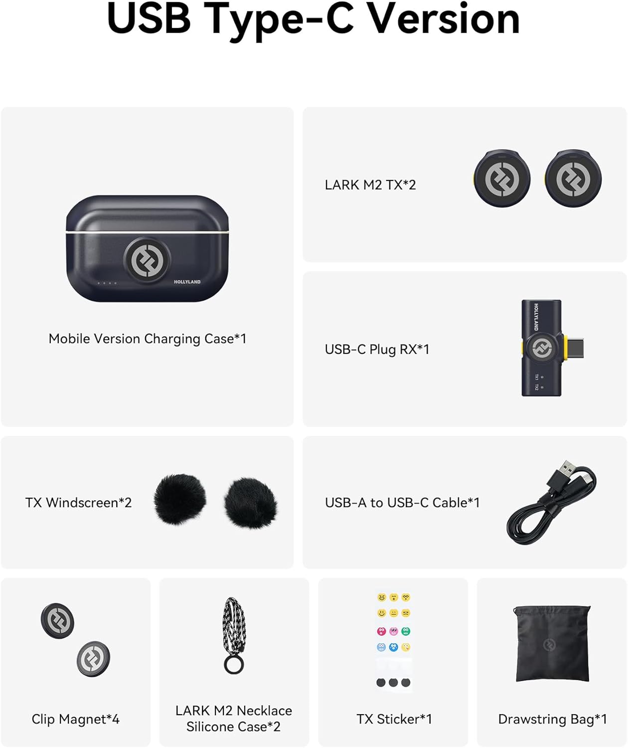 Micrófono inalámbrico Hollyland Lark M2 para iPhone 15\/16\/17 y An...