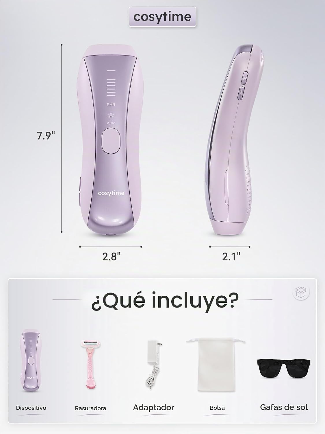 Cosytime Depilación láser IPL para mujeres y hombres, dispositivo d...