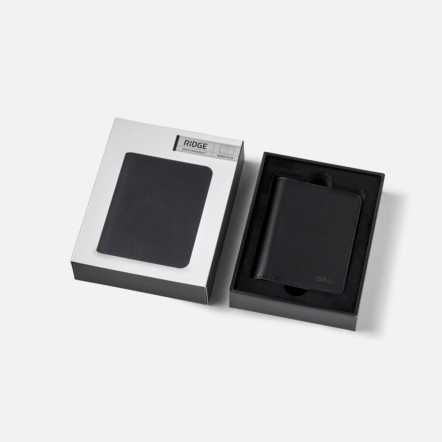 Billetera Bifold y Billfold Ridge, Negro medianoche, Bifold