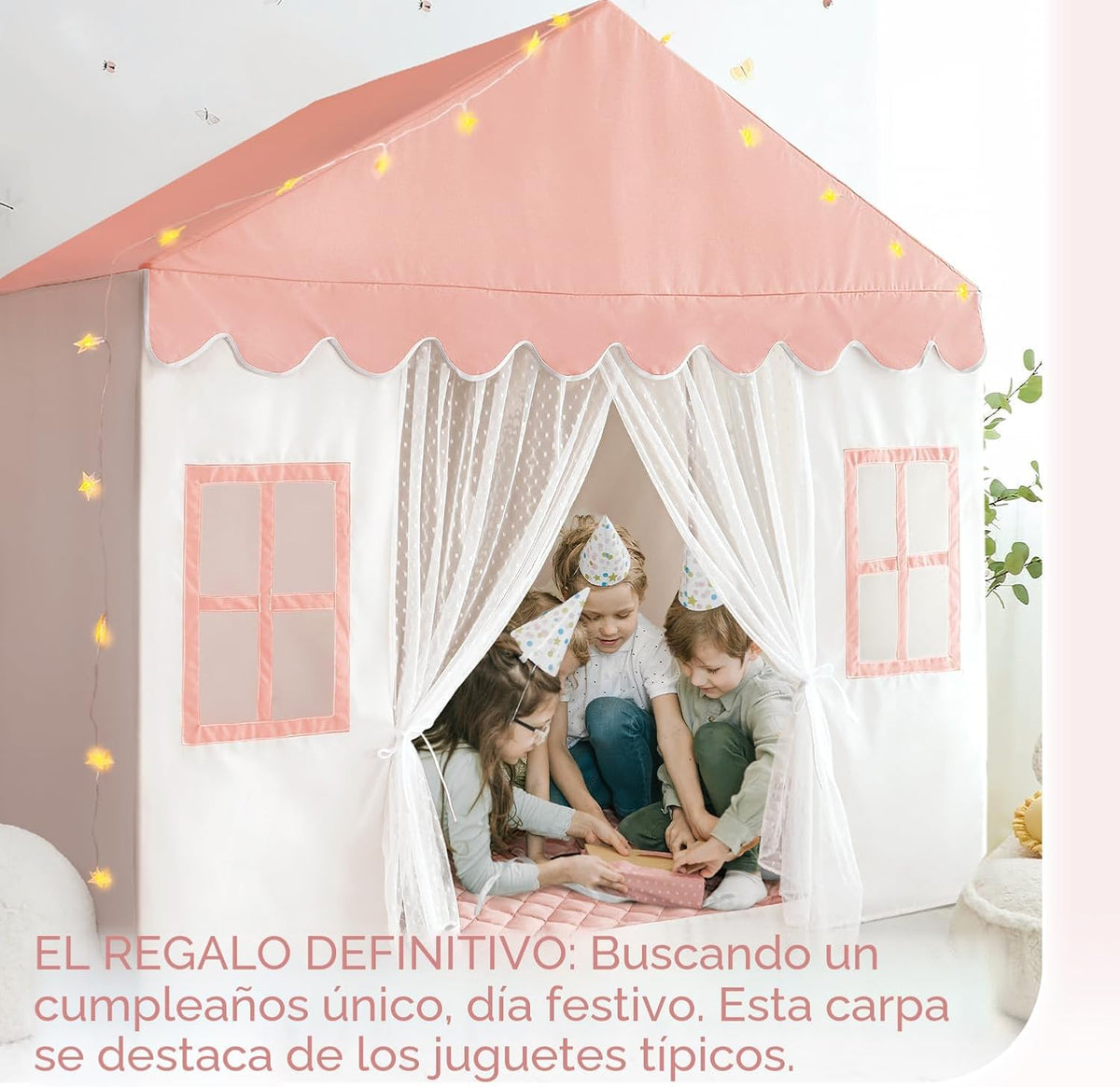 Avrsol - Tienda de campaña para niños con alfombra, castillo de pri...