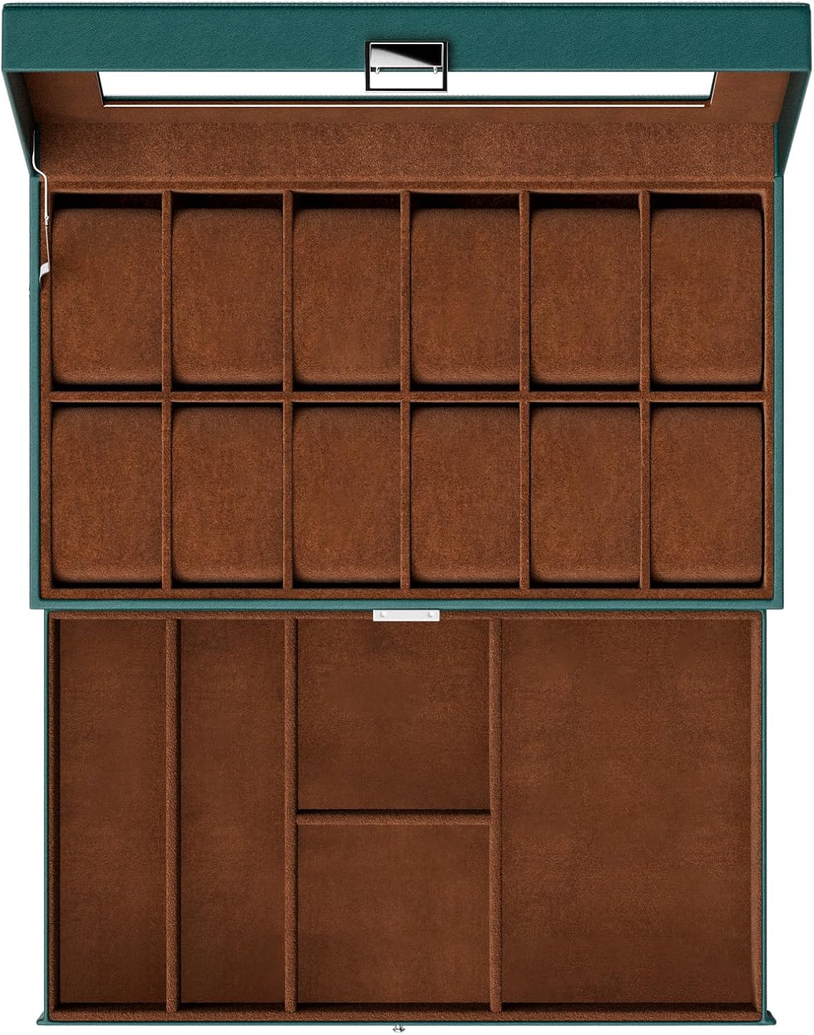 ProCase Caja de reloj, caja de reloj de 12 ranuras para hombre con...