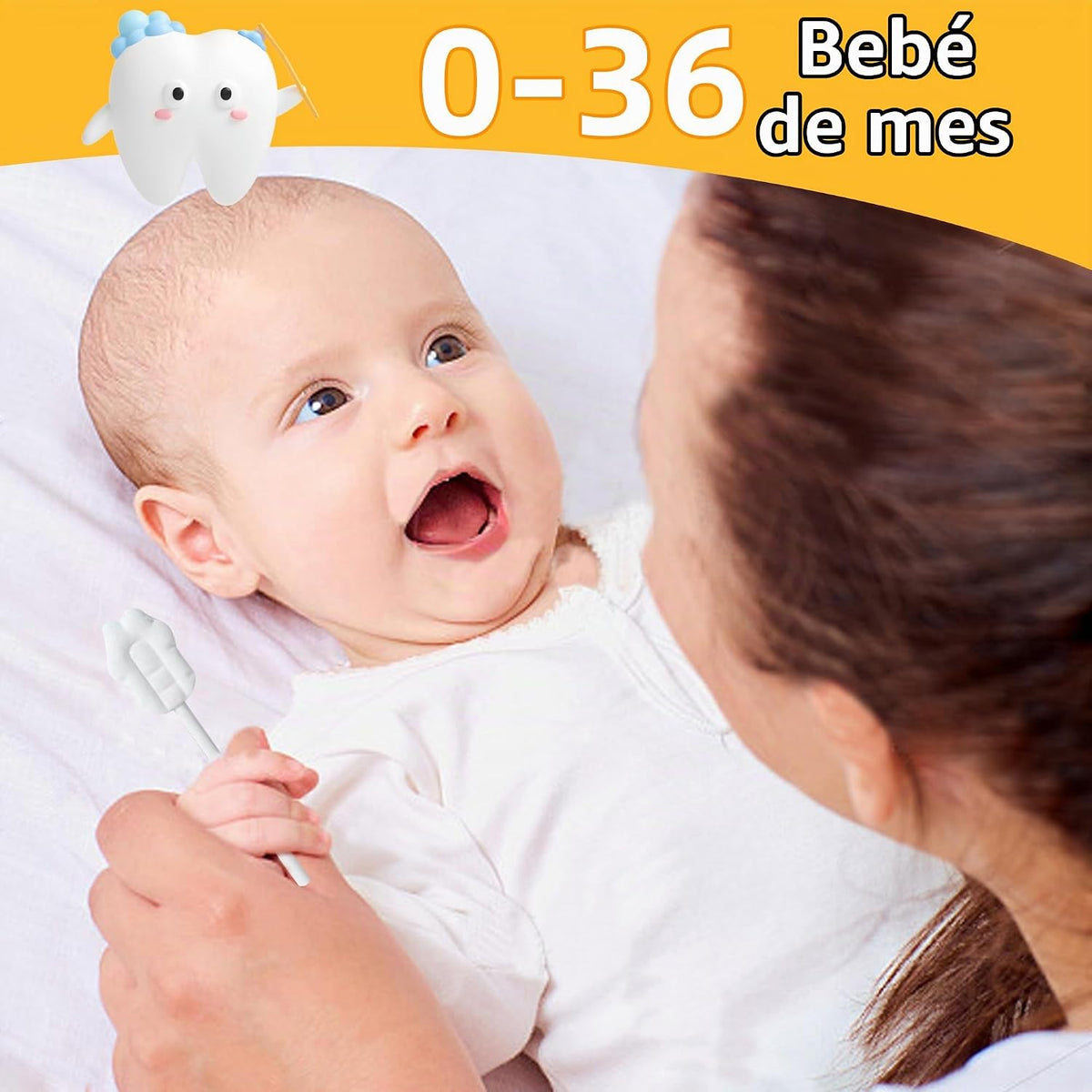EASICUTI Limpiador de Lengua para Bebé Mejorado, 52PCS Cepillo de D...