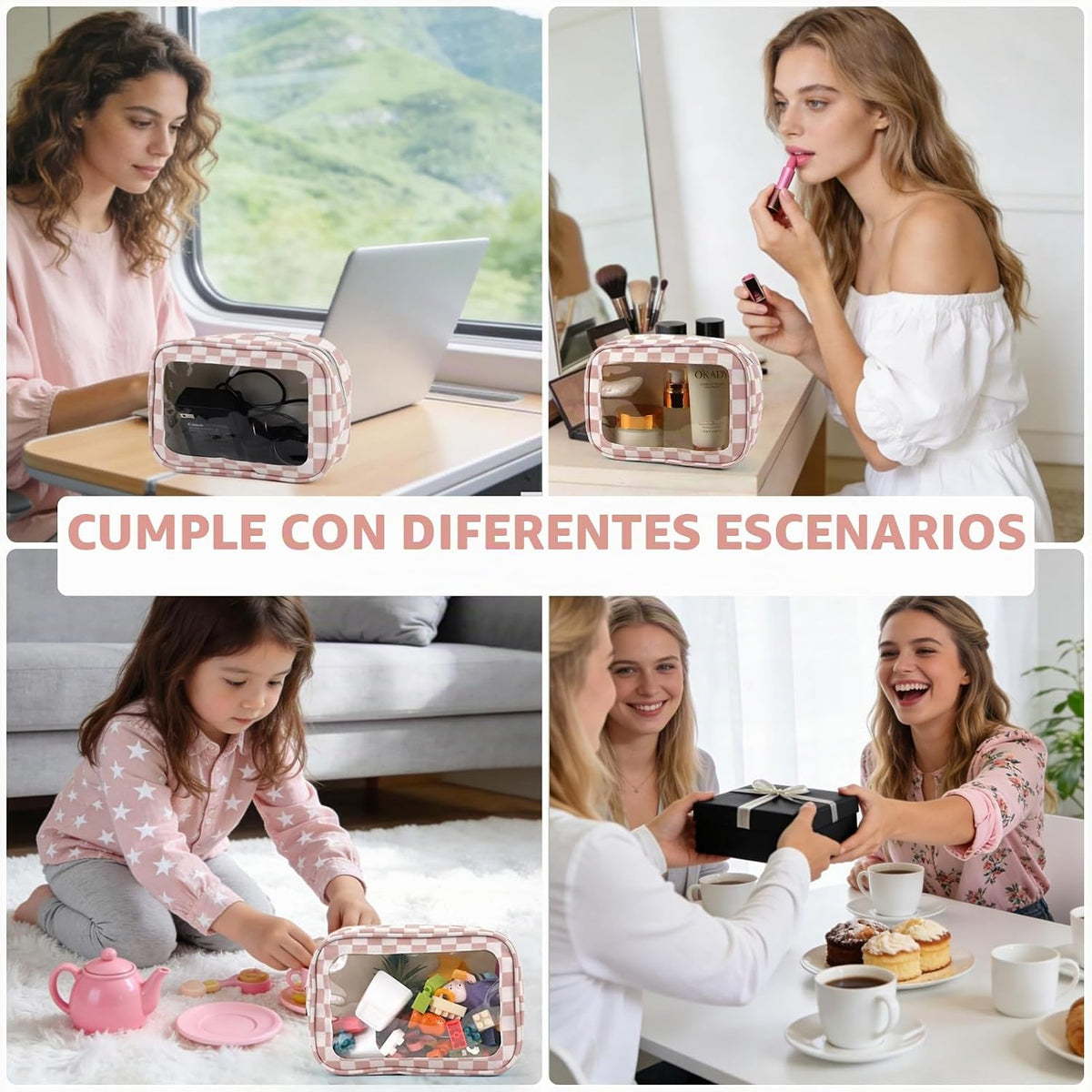 Bolsas para pañales, Rosa, 3 piezas, Práctico: