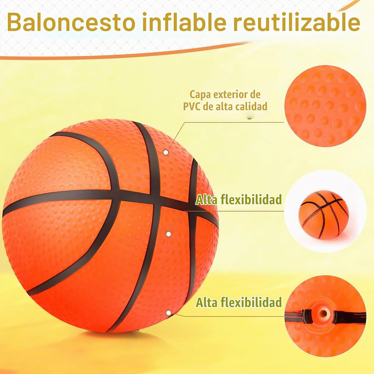 Civaner - 20 unidades de mini baloncesto de goma inflables para niñ...