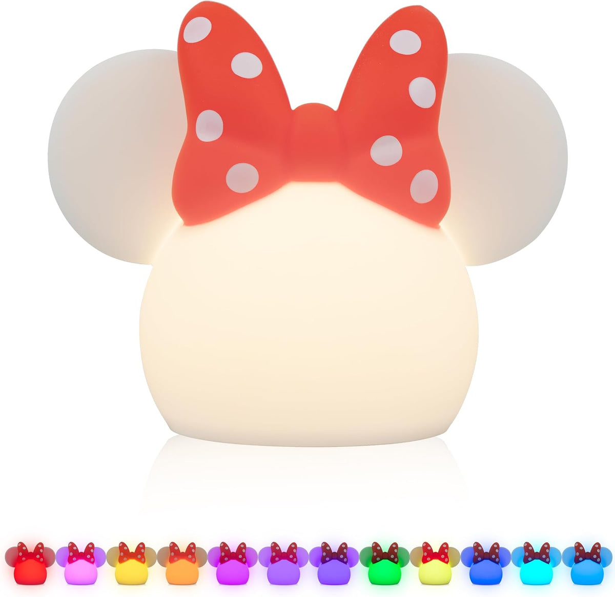 Disney Minnie Mouse Luz Squishy que Cambia de Color, Luz Nocturna p...