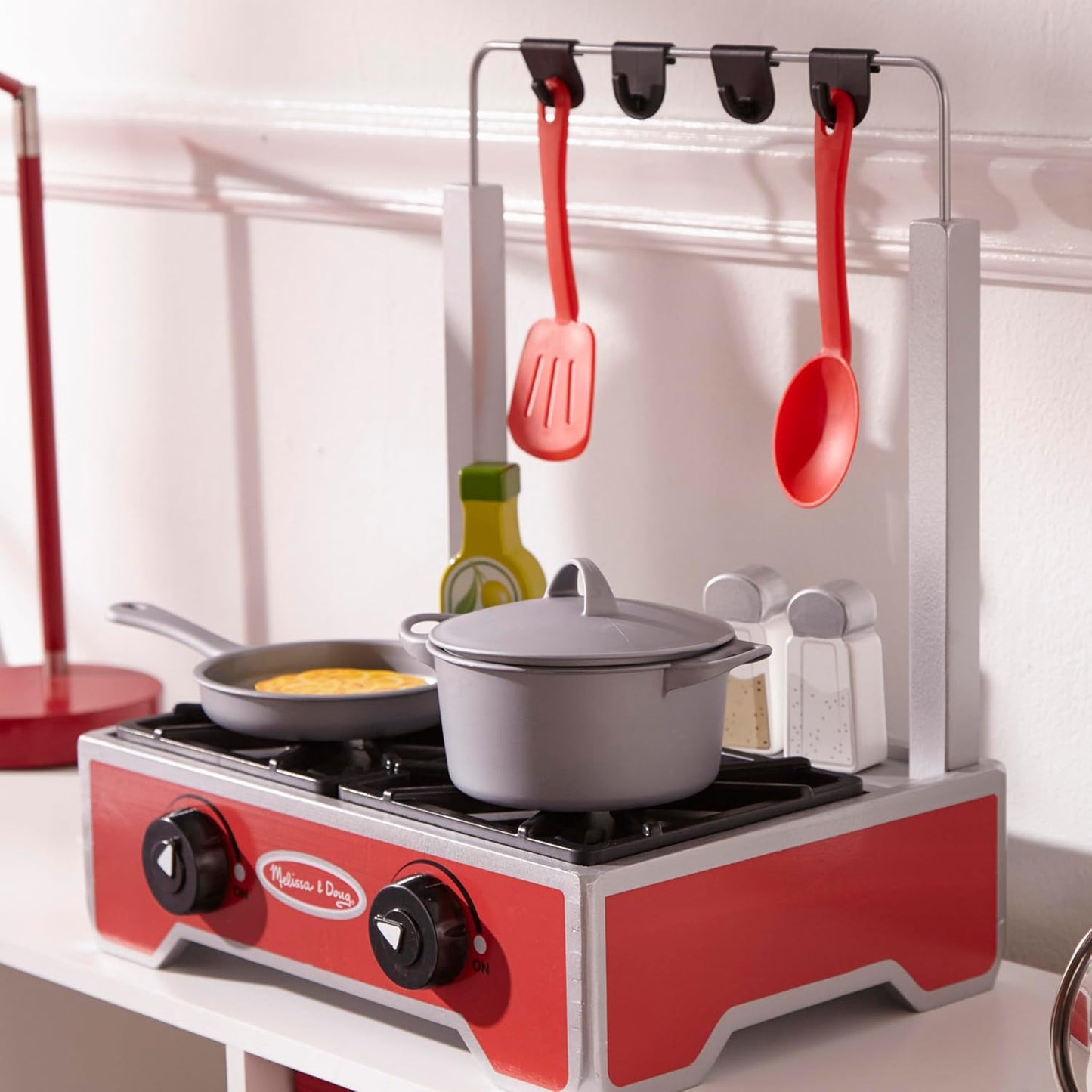 Melissa & Doug Juego de cocina de madera de lujo de 19 piezas c...