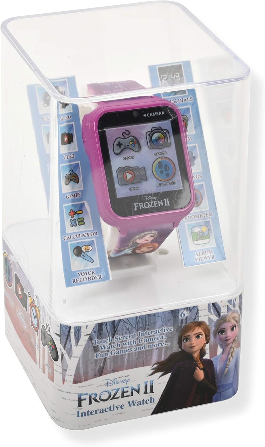 Accutime Reloj inteligente Disney Frozen para niños con cámara para...