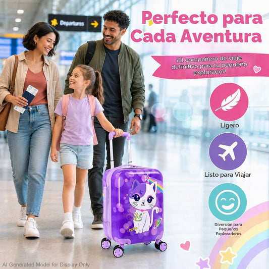 Juego de equipaje de mano ligero para niños, 2 piezas con ruedas, m...