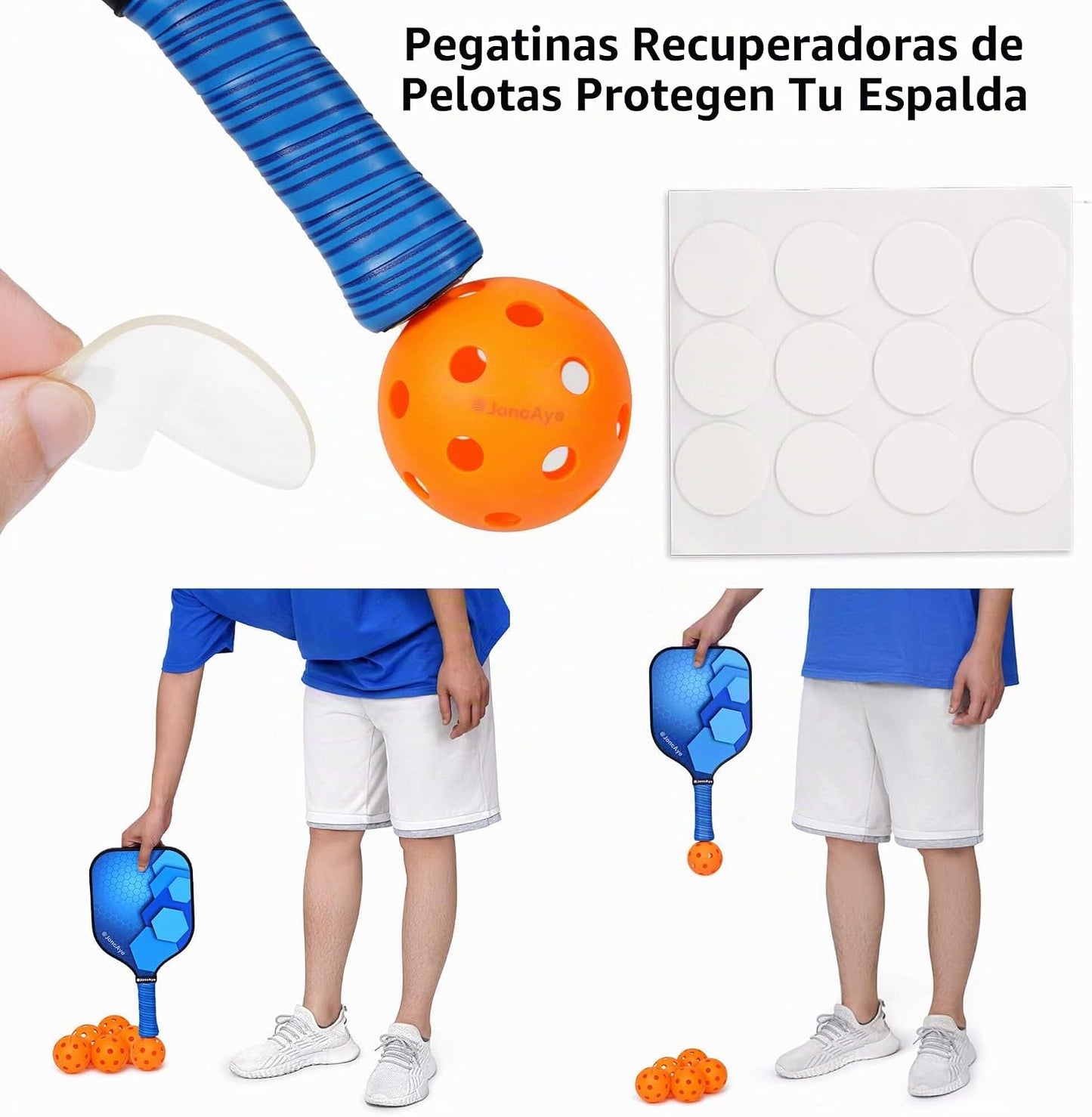 JoncAye Pickleball Paddles Juego de 4 o 2, raquetas de fibra de vid...