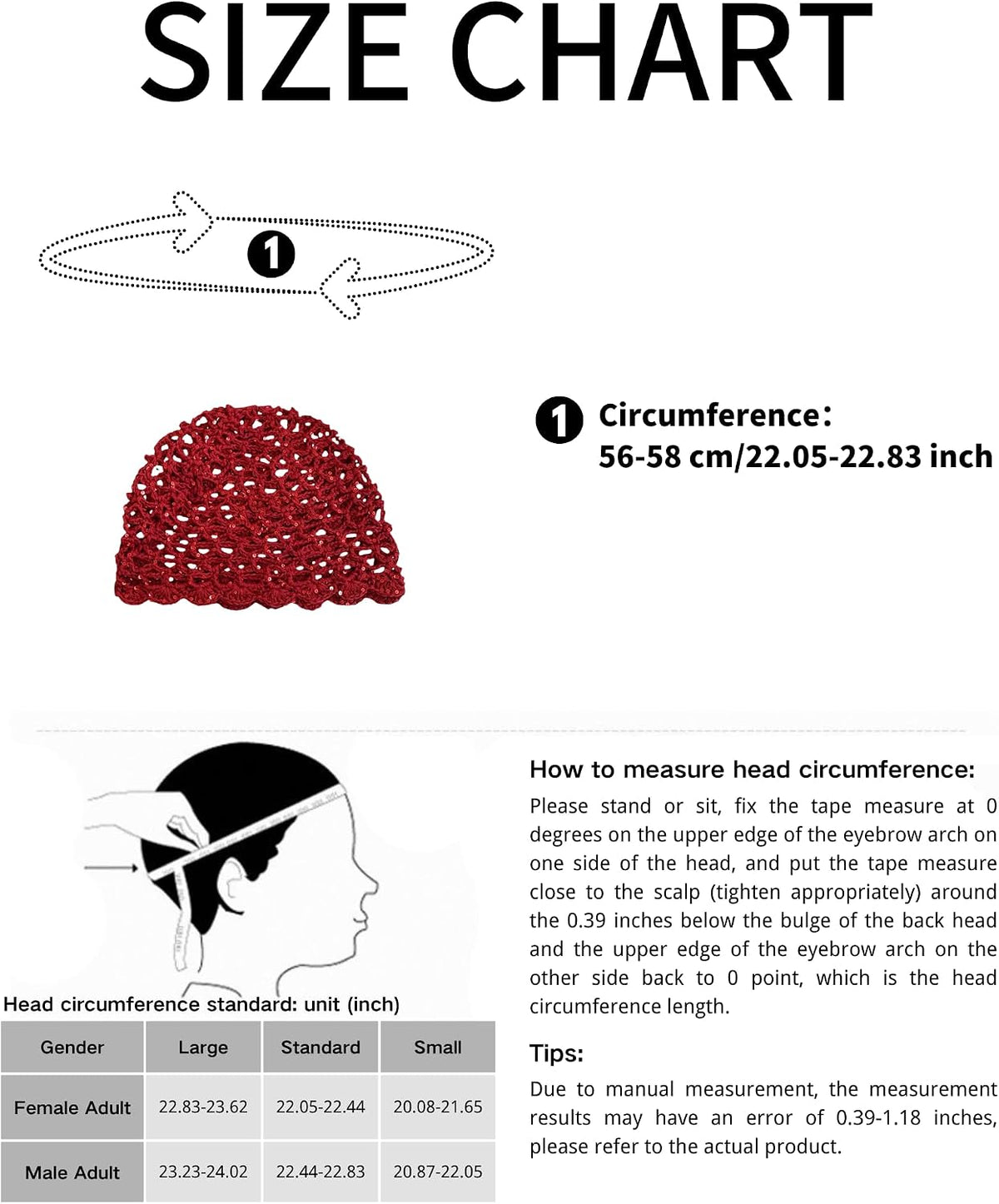 Julpsk Gorro de ganchillo hecho a mano con lentejuelas brillantes d...