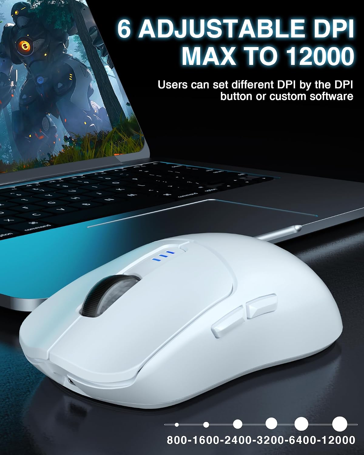 AULA Teclado mecánico inalámbrico F99 Pro con perilla SC580 Ratón i...