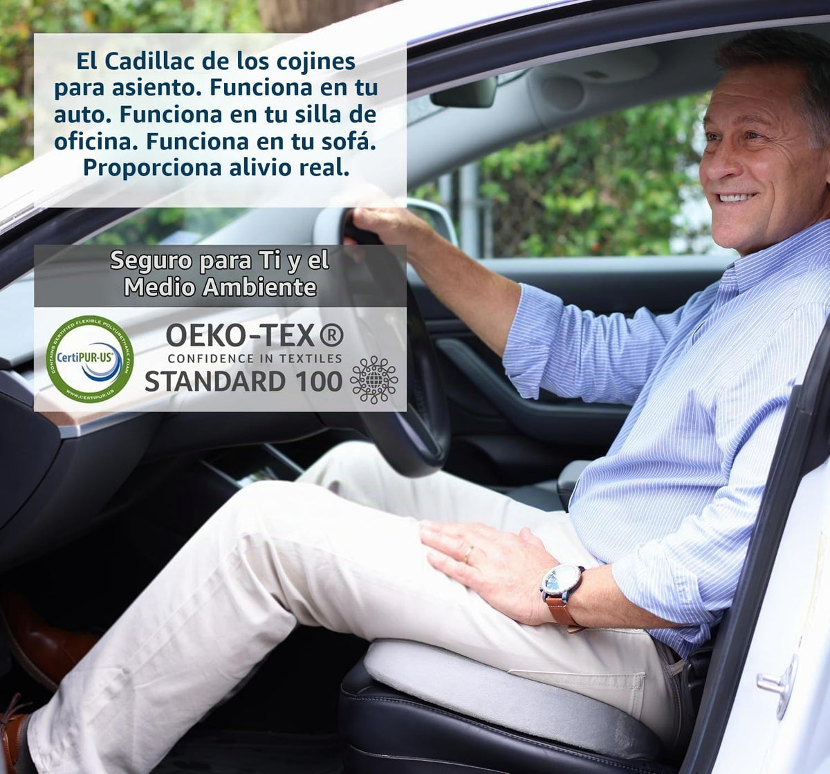 ComfiLife, cojín de espuma con efecto memoria, gel mejorado, antide...