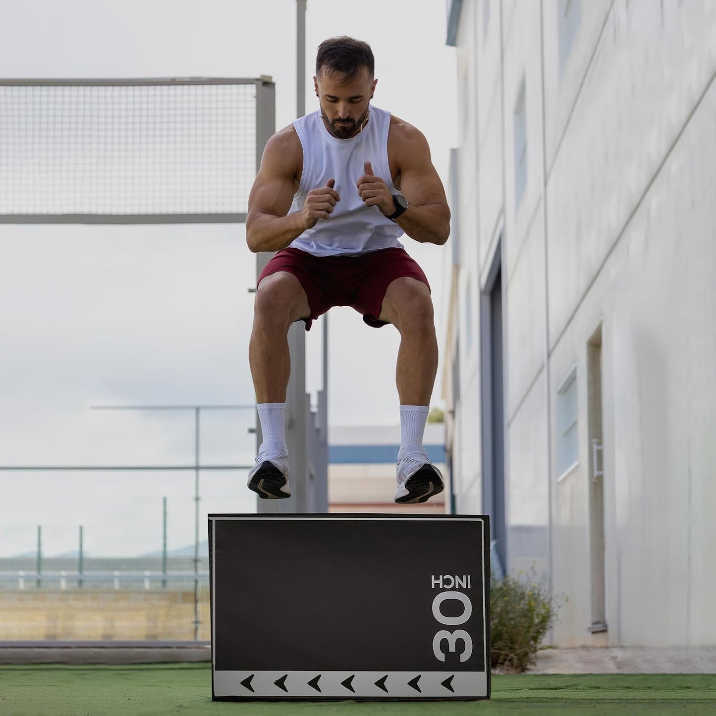 BalanceFrom Caja de salto pliométrica de espuma 3 en 1 para gimnasi...
