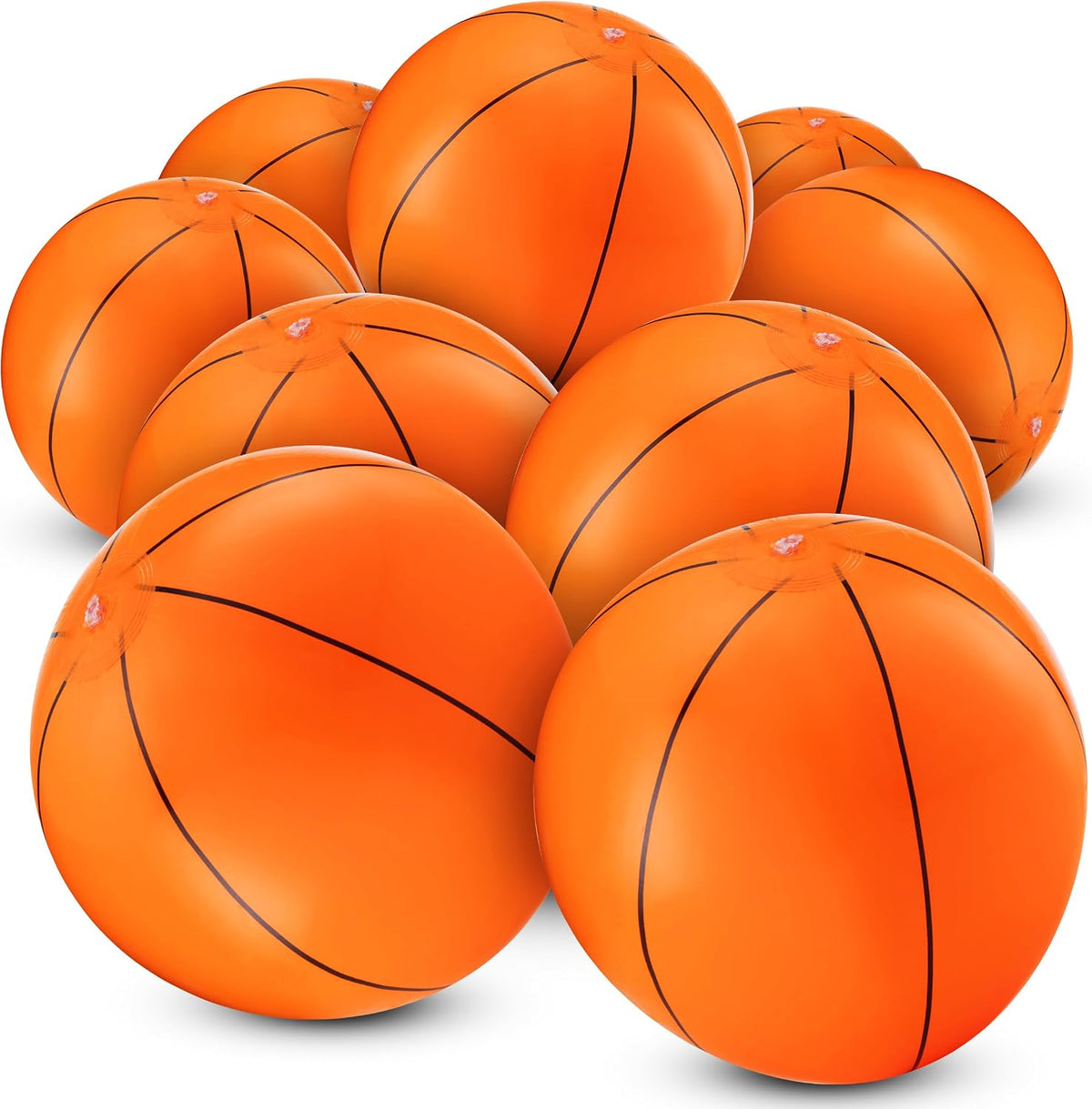 Pelotas inflables de playa de baloncesto de 16 pulgadas (paquete de...
