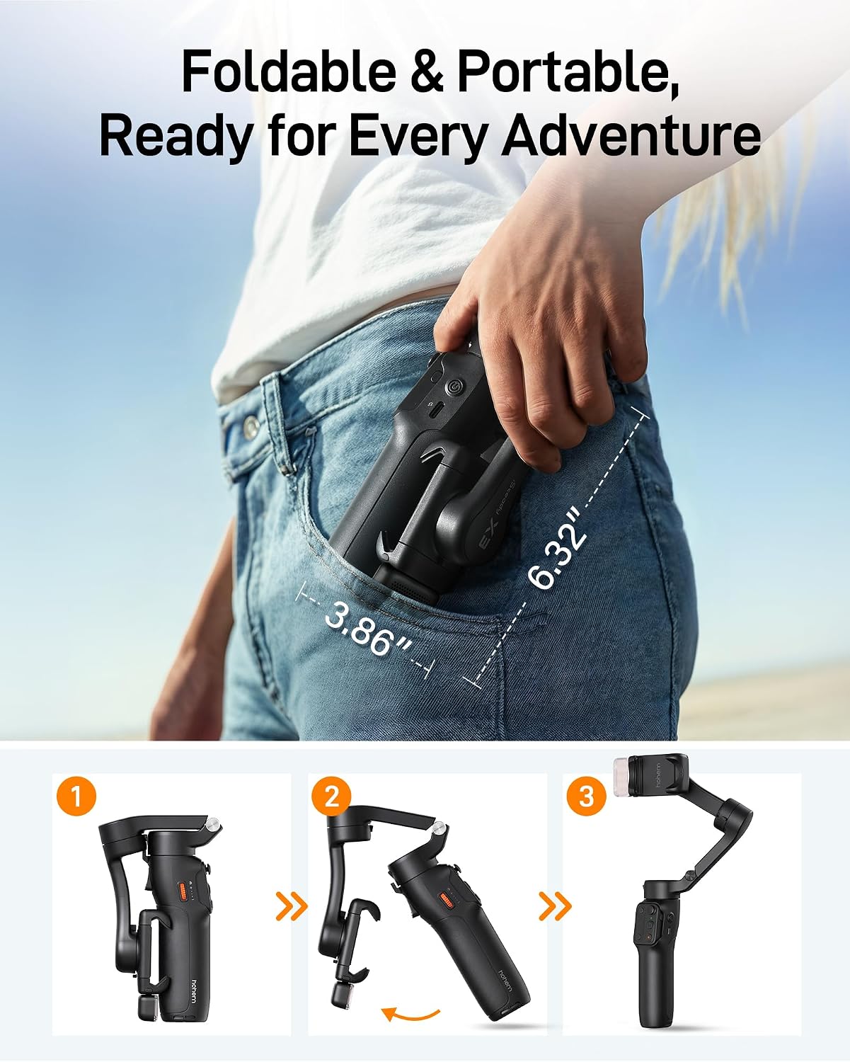 hohem iSteady X3 - Estabilizador de cardán mejorado para iPhone con...
