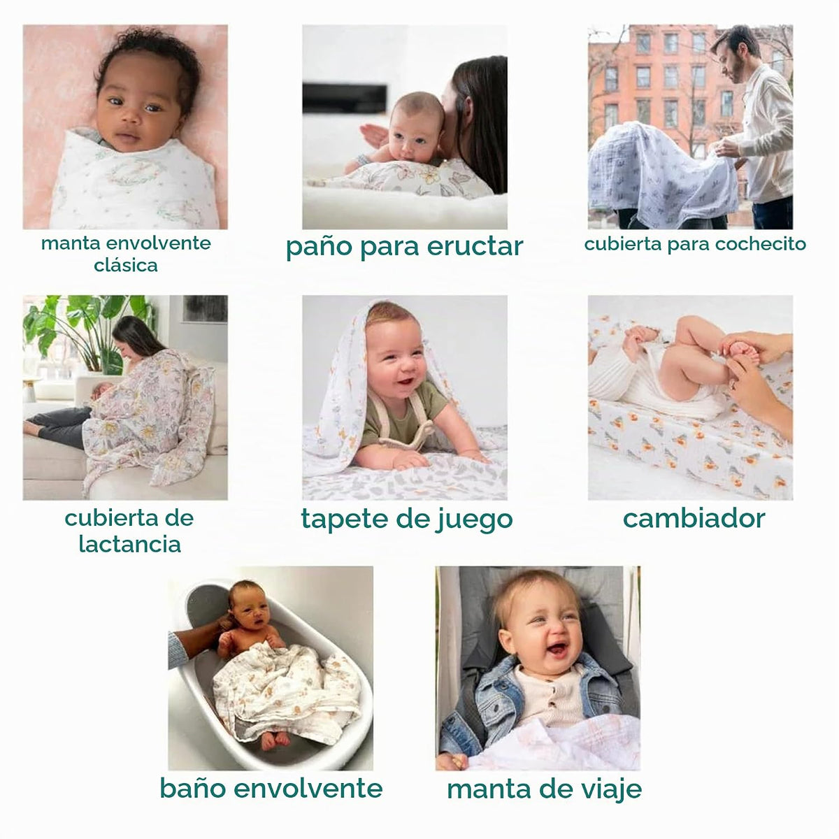 aden + anais Essentials - Manta de muselina de algodón, transpirabl...