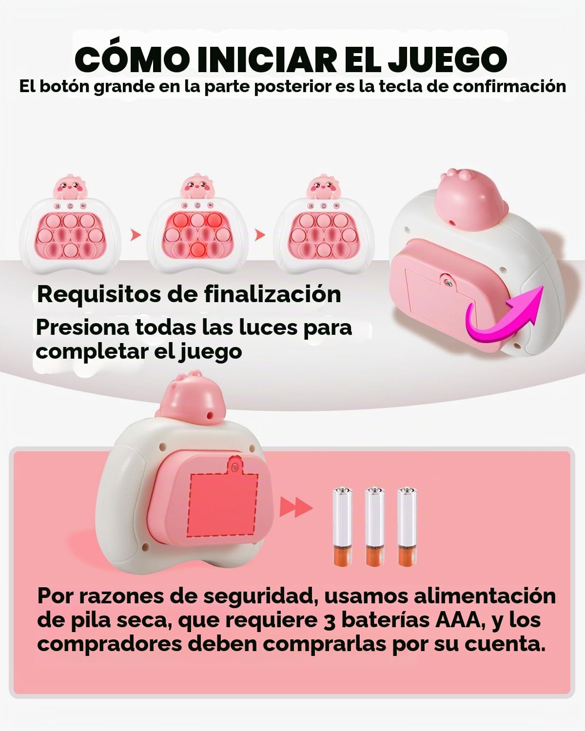 Consola de Juego de Pulso Rápido SIENBOR, 4 Modos de Juegos, Una Má...