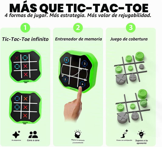GiiKER Juego Tic Tac Toe Bolt, Juegos de Mano Originales 3 en 1, Ju...