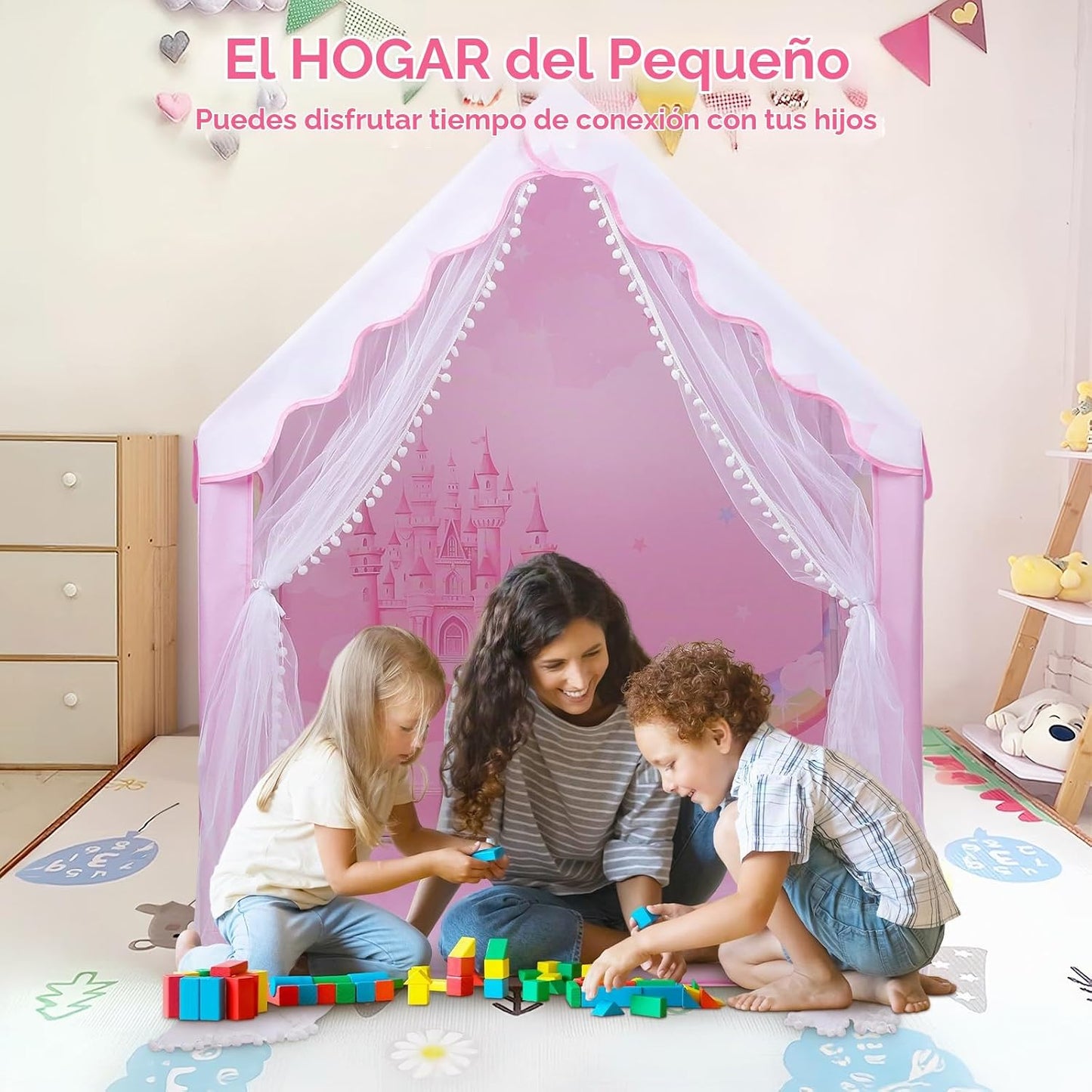 Tienda de Juegos para Niños Tienda de Princesa Rosa para Niñas, Cas...