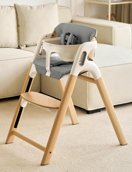 Momcozy Juego de cojín y respaldo para silla alta, soporte ergonómi...